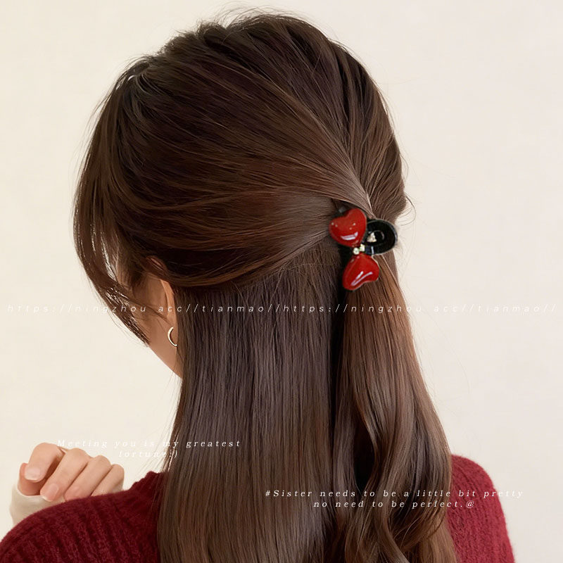 Rhinestone bow clip~about 4cm