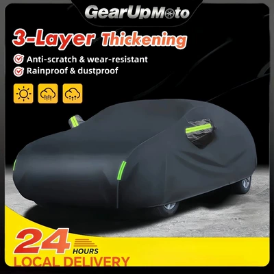 Car Cover Full Cover Ready-Made Cross-Border Model Plus Velvet Sun Protection Waterproof Heat Shield Sun Protection Full Car Cover for All Seasons