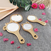 Bamboo Catlike mirror hold Take it with you Carry Cosmetic mirror ins student dormitory Handle Beauty salons mirror