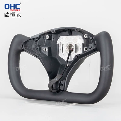 Direct Shipment from Us Warehouse Suitable for Tesla Model X 16-20 Models, Full Leather Heated Yoke Steering Wheel Modification and Upgrade (Steering wheel)