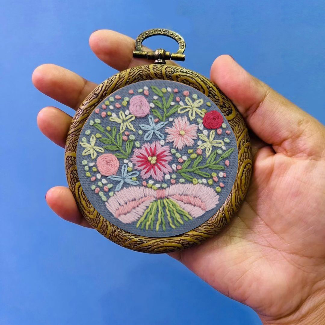 Antiguo nuevo bordado colgando pintura hecha a mano diy paquete de material sala de estar lu bordado costura práctica bolsa transfronteriza inglés colgando pintura