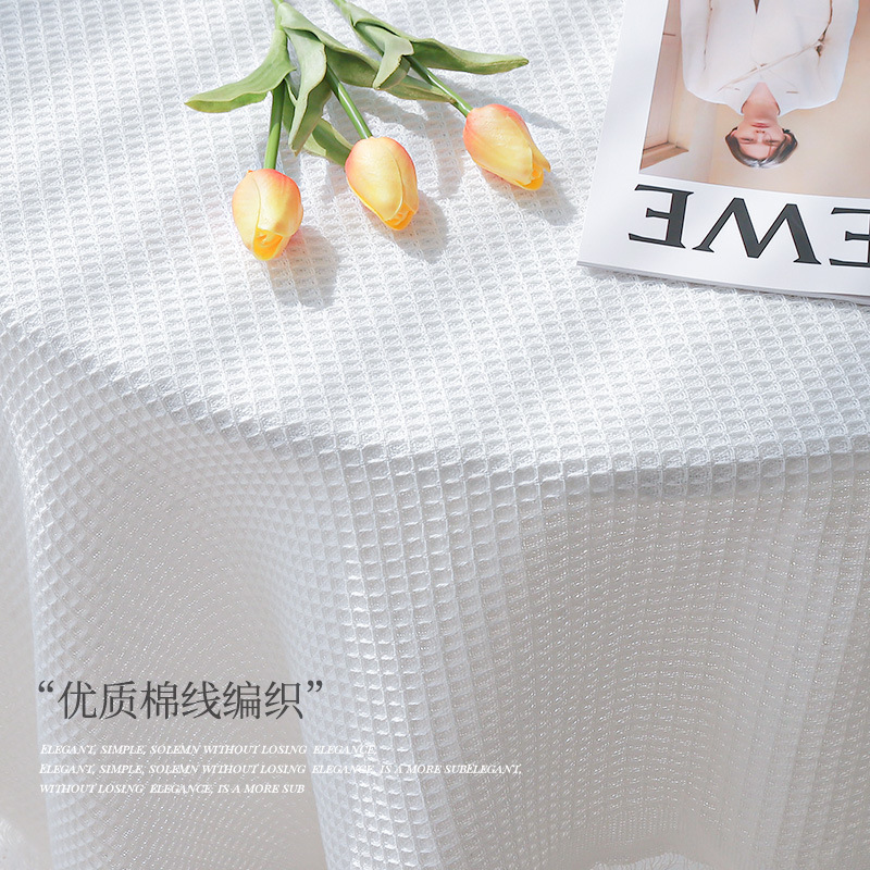 Mesa de café nórdica estera mantel INS estilo blanco mesa de noche cubierta de tela mesa rectangular Mesa Redonda mantel cubierta de polvo de tela estera