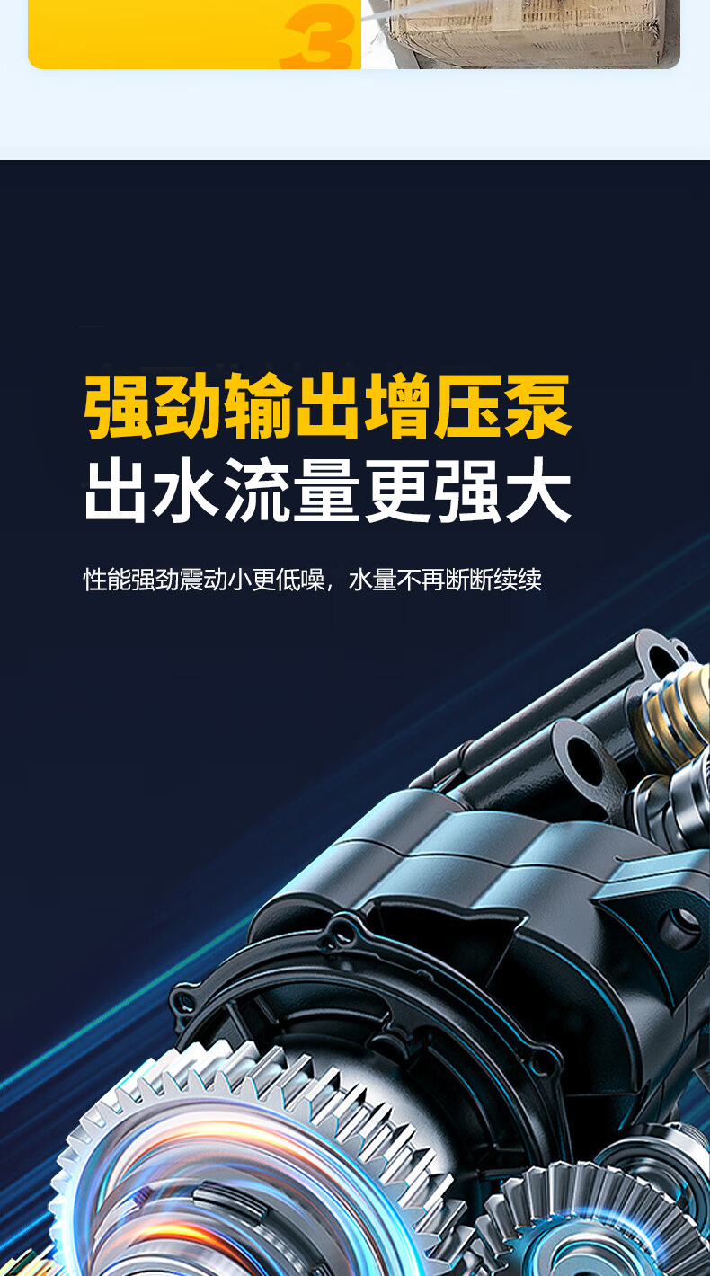 Cordless high-pressure car washer, portable electric car washing gun