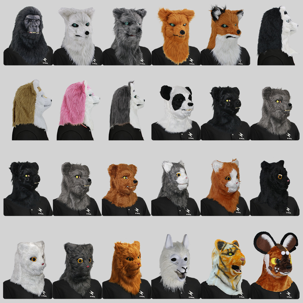 Puede abrir la boca, divertida serie de sombreros de animales, mascarada, máscara de mordida de boca, accesorios de actuación de fiesta de Halloween