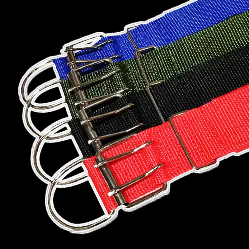 Петомой чокер ошейник, 72×4.0 см, толстой нейлон с двойной пряжкой и D-образным кольцом, безопасная поездка