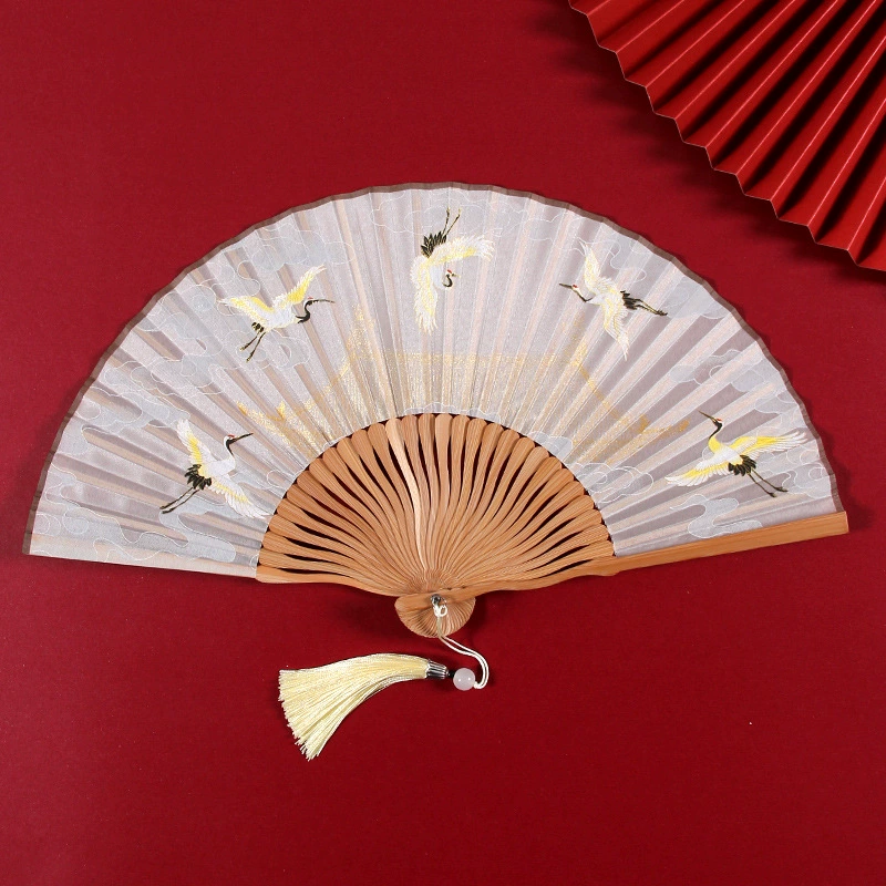 雅扇堂 Классический круглый веер, ручной Hanfu, чонсам, Китайский стиль