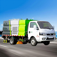 公园广场学校5吨道路垃圾清扫车东风蓝牌自动扫路车途逸4方洗扫车
