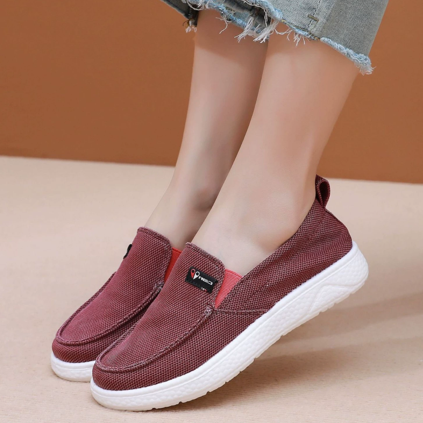 Старая пекинская обувь из ткани женская одиночная обувь весной и летом