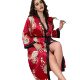 Cross-border plus size Women's Home Clothes Nightgown Red Bottom Big Flower Yellow Flower Printed Sade Nightgown Casual Autumn and Winter