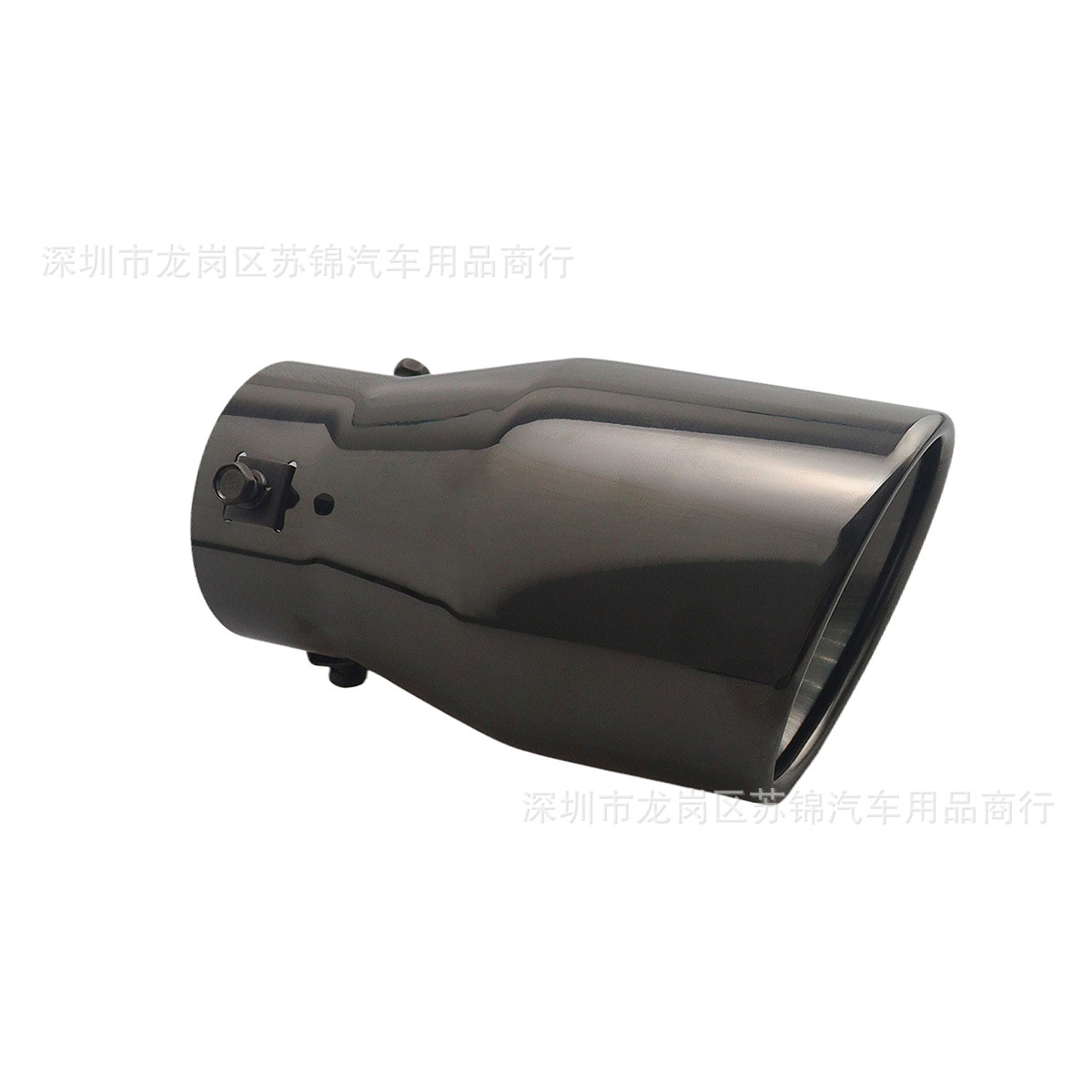 Car Modification Large-Diameter Tailpipe 76mm Interface Stainless Steel Exhaust Pipe Double-Layer Thickened Silencer Angled Tailpipe
