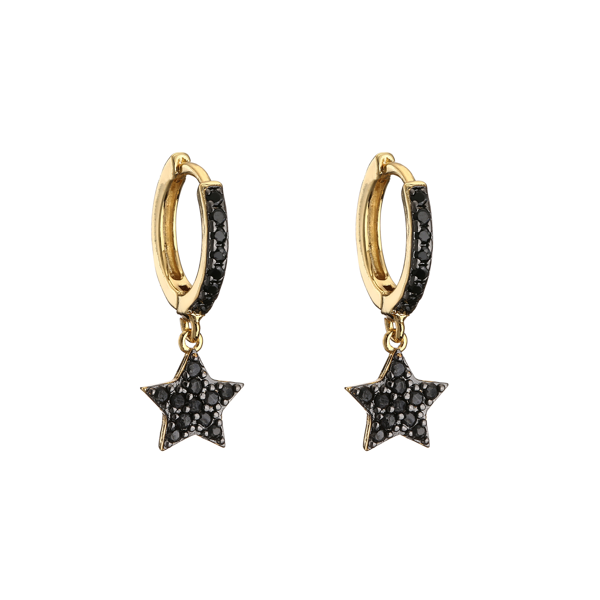 Plating Design Fashion Heart Plating Copper Zircon Copper Earrings