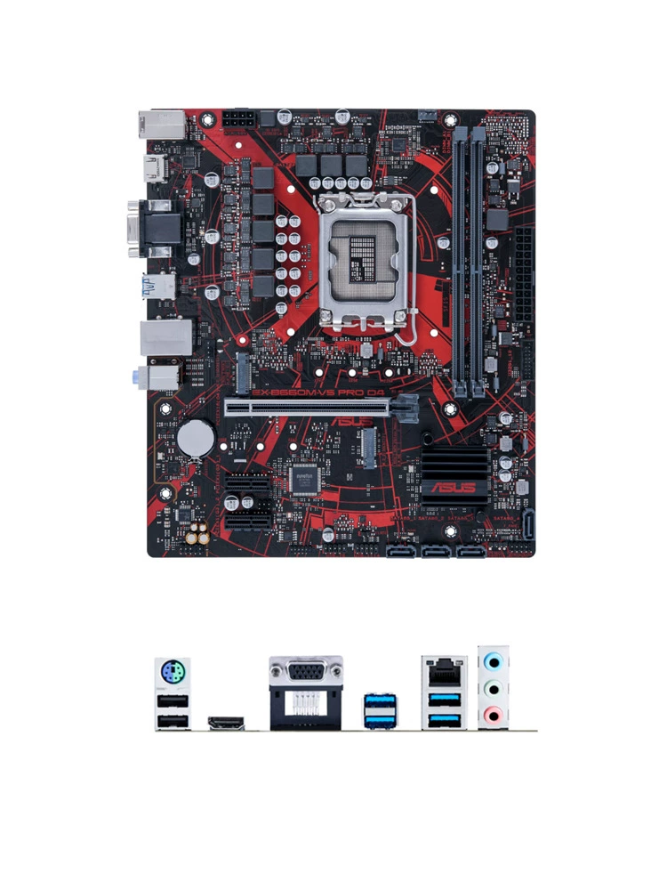 Материнская плата EX-B660M-V5 PRO D4 1700-pin 12 13 14-го поколения процессор, сетевая карта 2,5G 12400F