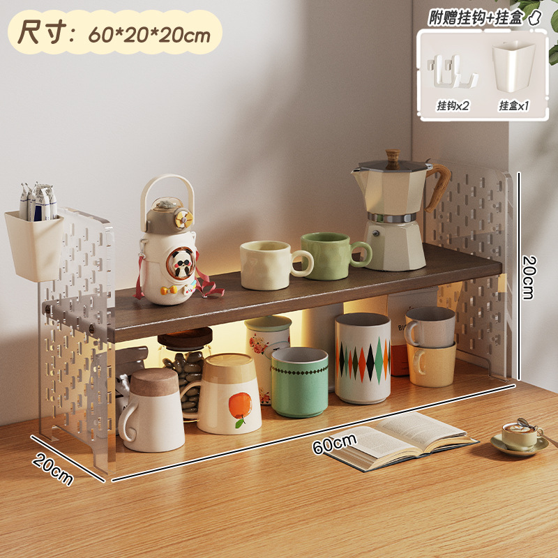 Taza de mesa almacenamiento estante acrílico taza de agua estante de té estante de mesa sala de té esquina de café estante de exhibición