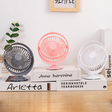 厂家直销批发低价新款洪剑USB充电桌面小风扇4寸便携式静音电风扇