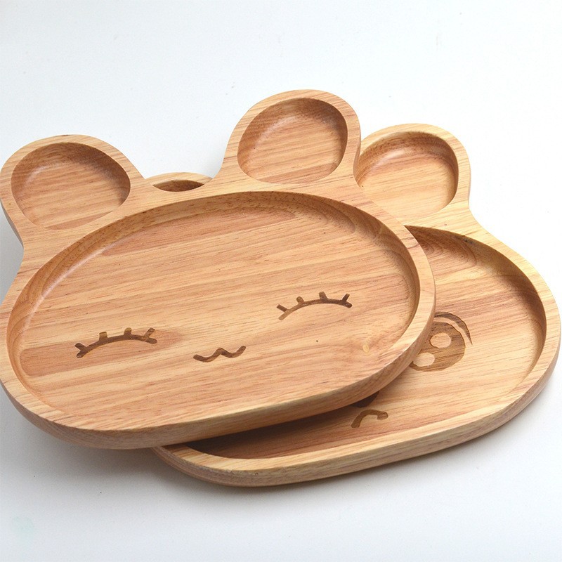 Plato de bambú para niños, platos de alimentos suplementarios para niños, fabricantes de platos de cocina para el hogar al por mayor de platos de bambú para bebés