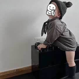 （ins爆款）m家 佩斯利花纹刺绣儿童绑带衬衫包屁衣连体服 现货