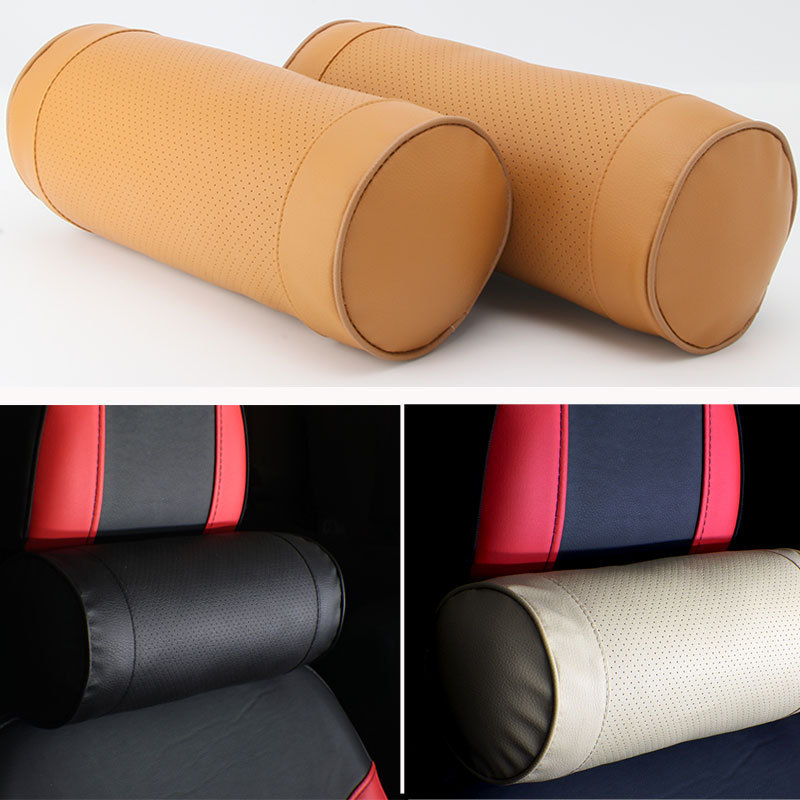 廠家直銷汽車腰靠護腰記憶棉靠背墊座椅腰枕車用圓柱頭枕腰墊套裝