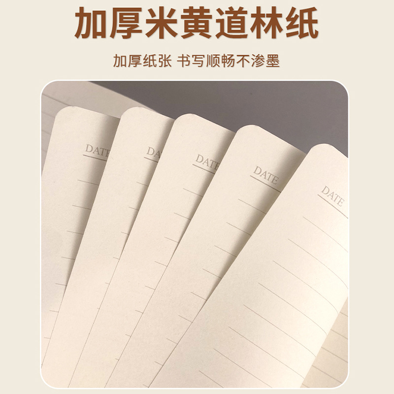 Eco-Friendly Cork Notebook for Business Meetings, Wheat Straw Splicing Notepad, Custom-Made Planner for Foreign Trade
