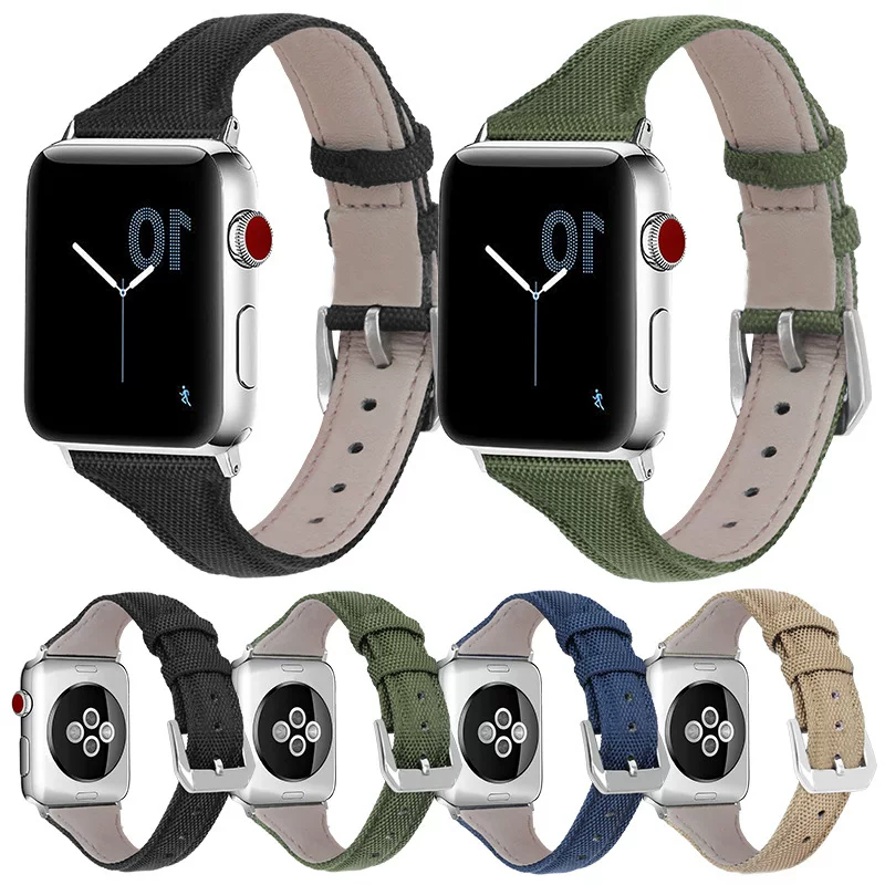 Наручные часы унисекс из нейлона Apple, подлинная кожа