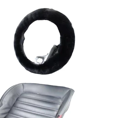 car handle cover sheep sheared short – Steering wheel cover