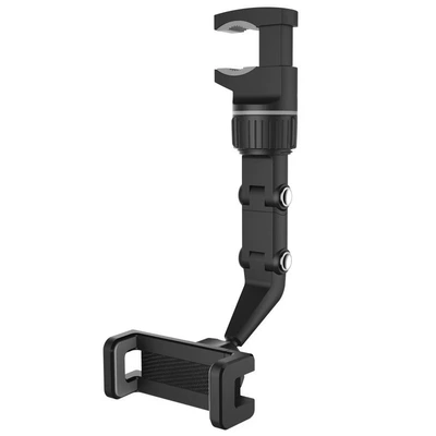 Car Rearview Mirror Phone Holder 2025 New Model Multifunctional Navigation Fixed Support Bracket for Rear Seat Photography (Car phone holder) - multifunctional-clip-gray-clip-style