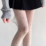 波点白丝袜女性感春秋款蝴蝶小圆点爱心超薄款黑丝显瘦打底连裤袜