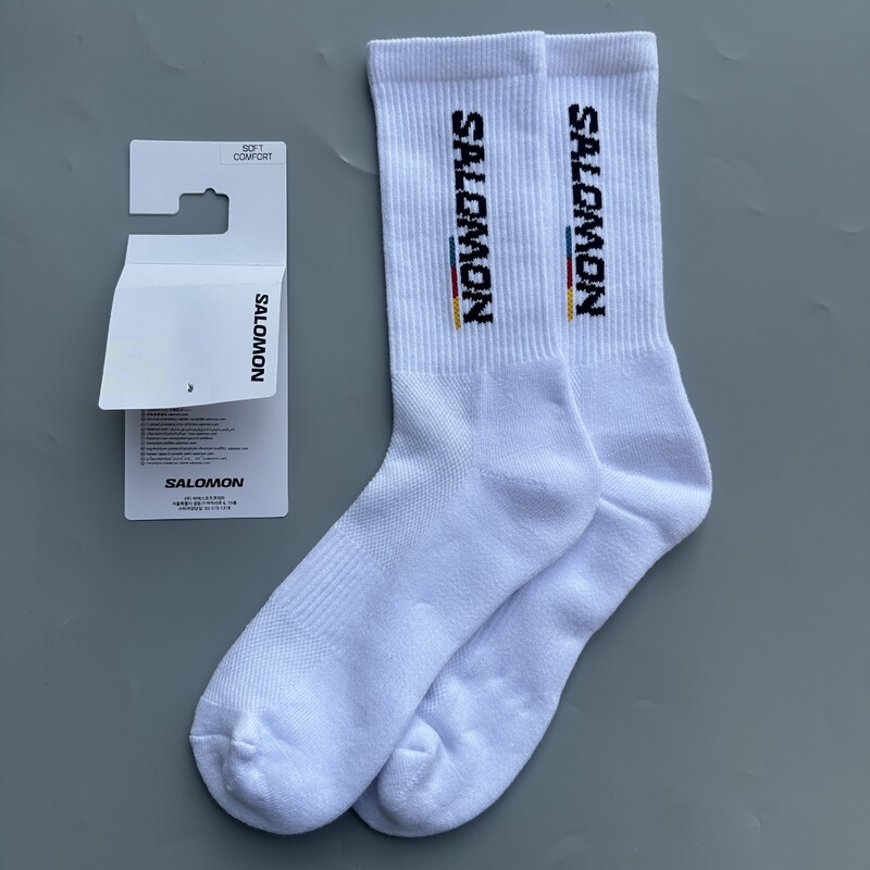 New Unisex Towel-Soled High-Top Socks Salomon Sports Trendy Socks Long High-Cut Independent Pack Training Outdoor