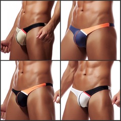 工廠批發U凸薄冰絲彈低腰外貿性感情趣男士內褲丁字褲E042