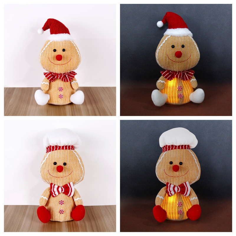 Navidad hombre de pan de jengibre muñeca muñeca juguete festivo dibujos animados muñeca decoración árbol de Navidad accesorios accesorios