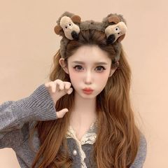 2025新款可爱掌门狗发箍卡通毛绒彩色小狗发卡甜美少女心百搭头箍