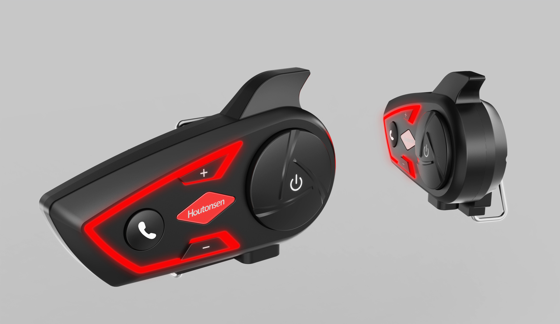 S3 Motorcycle Helmet Bluetooth Headset with Dual-Function Real-Time Intercom Connection to Third-Party Devices, Long Battery Life, Noise Reduction for Riding
