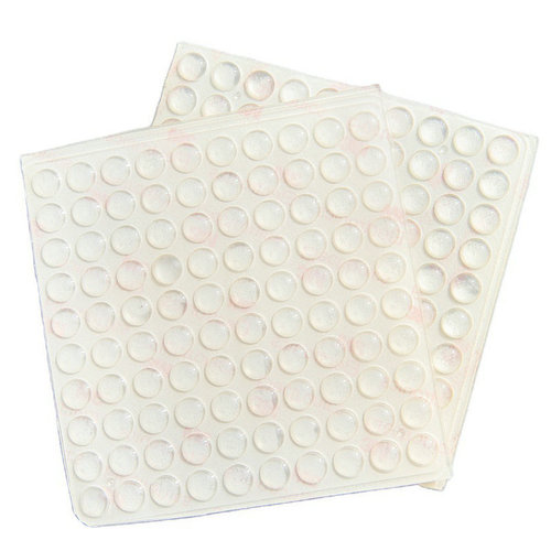 Adhesive-backed transparent glass pad cabinet door table and chair buffer anti-collision sticker black hemispherical anti-collision rubber particles