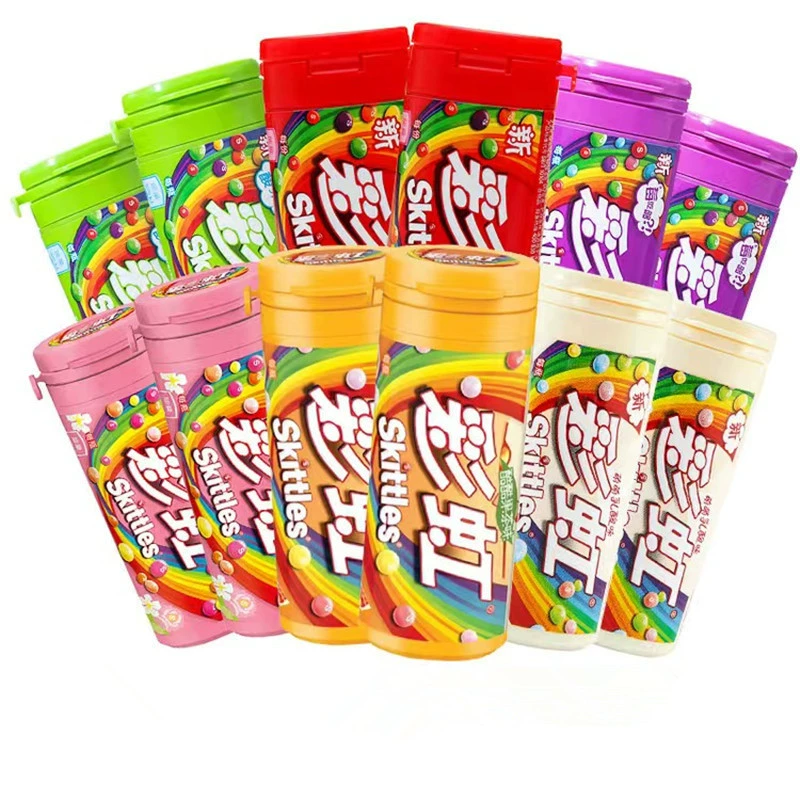 Карамель (Skittles) тюбики 30 г, набор 20 шт., фруктовые и кислые вкусы