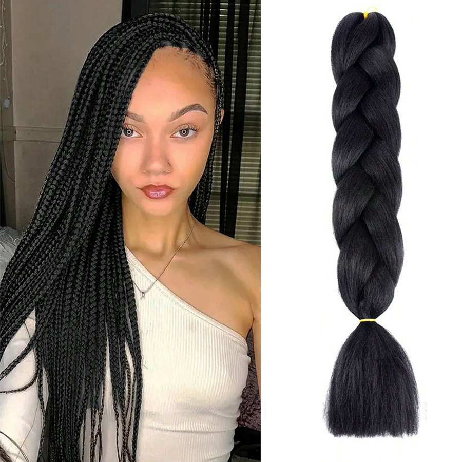 Trenzas Africanas Sintéticas de Fibra de Alta Temperatura para Crochet image 7