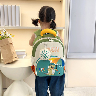 New Kindergarten School Bag Cartoon Cute Water-Repellent Male and Female Baby Children's Backpack Lightweight Dinosaur Small Backpack