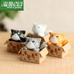 Micro-landscape creative cute for keeping private cat kitten animal doll DIY decorations accessories small ornaments