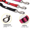 Cross -border hot truelove dog double head traction rope outdoor walking dog nylon diving reflective traction band