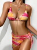 2022 new pattern sexy lady triangle Fission Bikini Jacobs Three Grow numb printing lady Swimsuit Swimwear