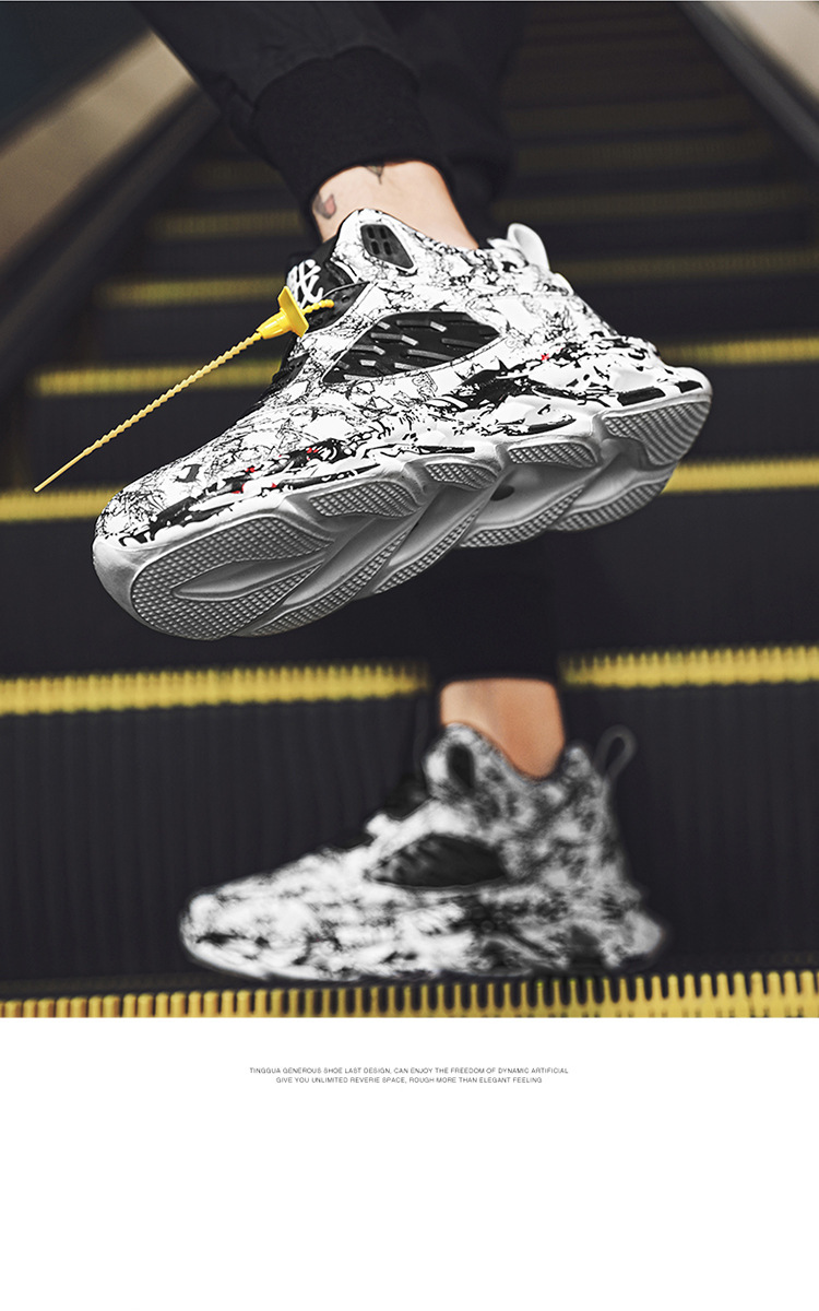 Esportes e lazer masculinos de inverno, tênis de corrida de basquete de cano alto para estudantes, tamanho grande_voghion.com