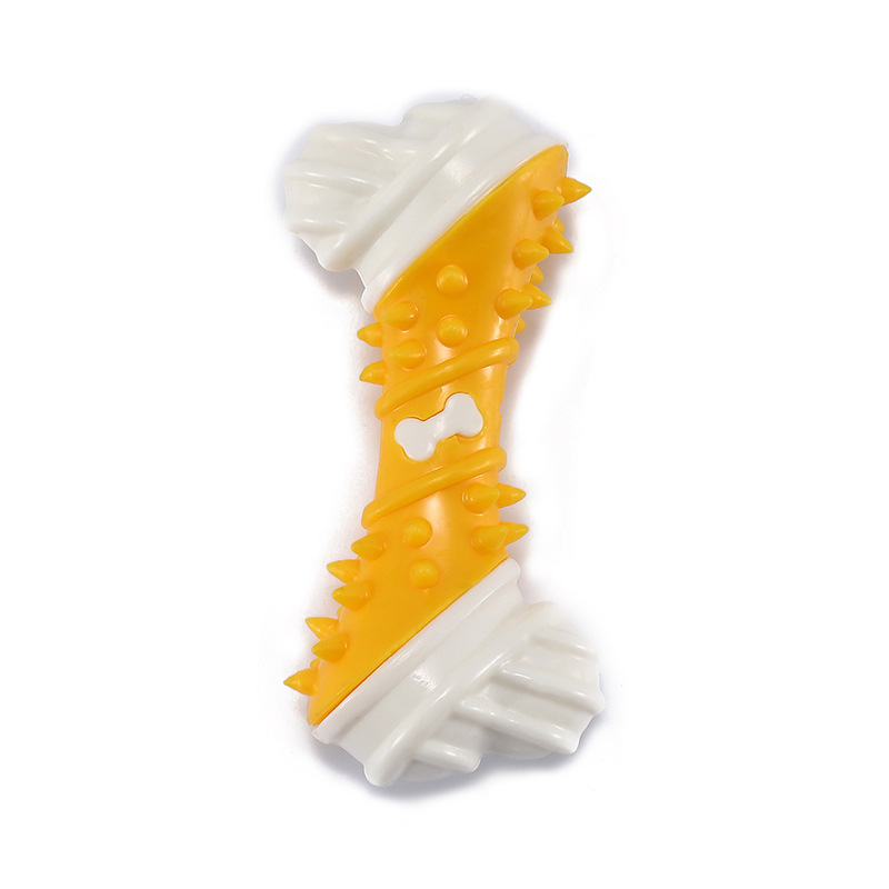 Juguete transfronterizo para mascotas hueso de pollo nylon recubierto de goma juguete para perros Limpieza de dientes resistente a los mordiscos masticar palo de molienda suministros para mascotas
