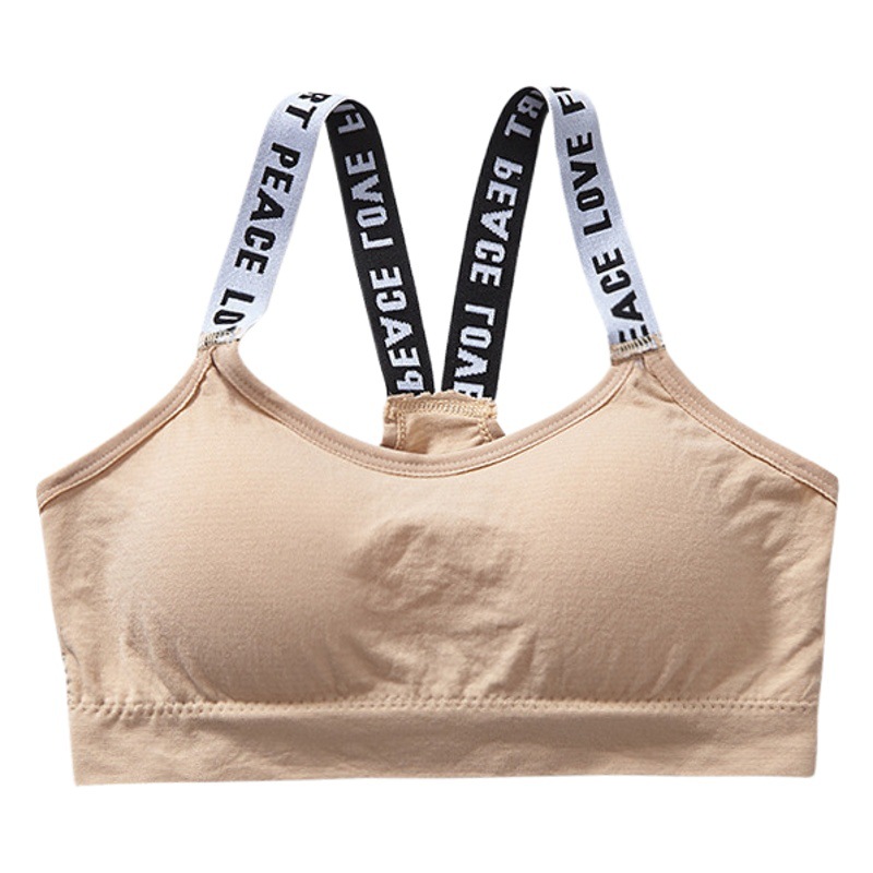 Transfronteriza Generación de letras belleza espalda envuelta pecho chica estudiante desgaste al aire libre deportes respirable cómodo chaleco tubo superior ropa interior mujeres