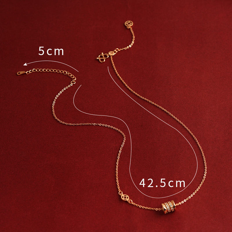 Nuevo estilo de luz lujo simple pequeña cintura borla colgante collar geométrico moneda temperamento ajustable pulsera joyería