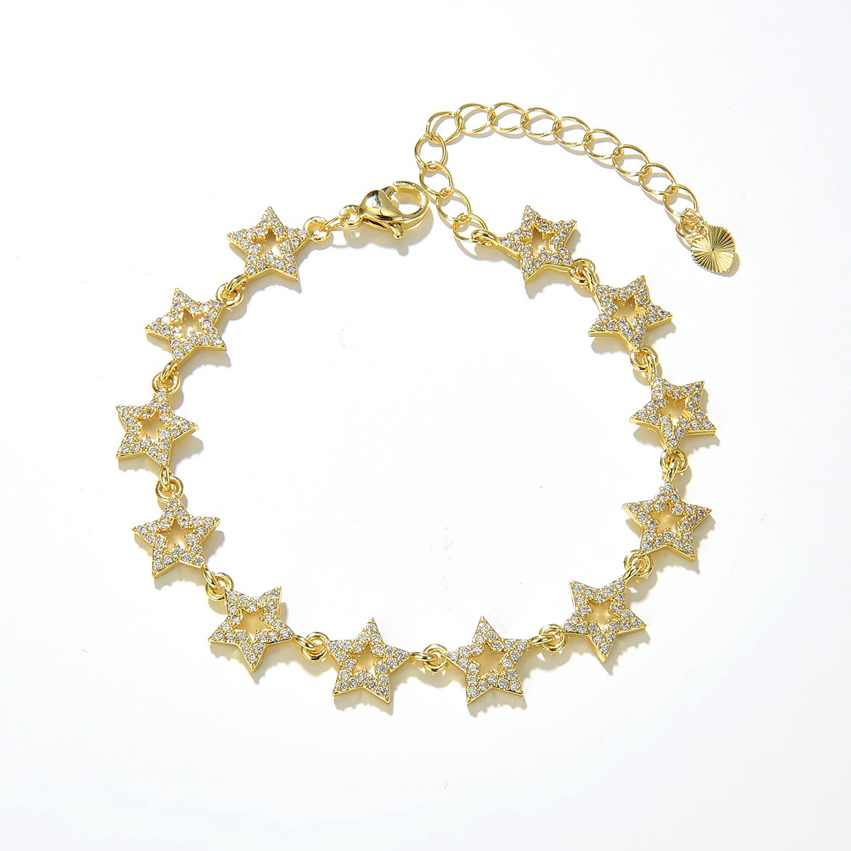 New Fashion Copper Plated 18K Gold Micro Inlaid Zircon Bracelet Ornament