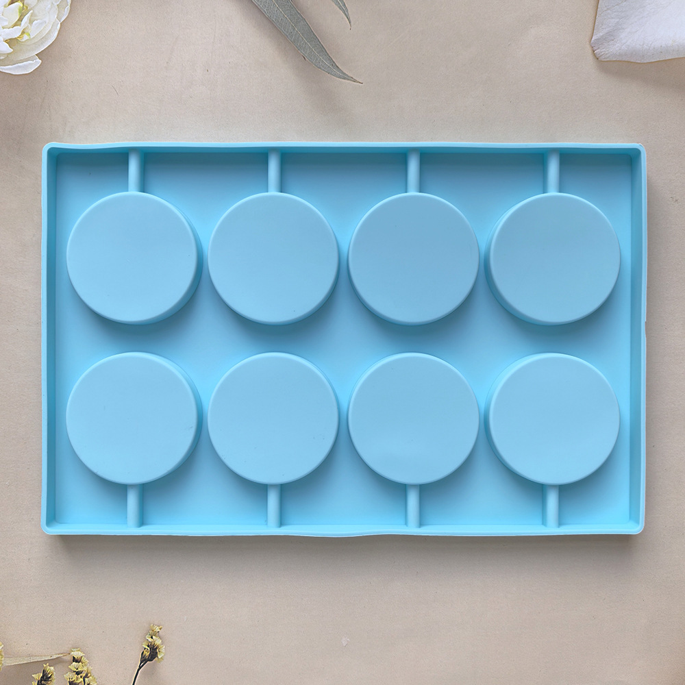 416 molde de silicona hecho en casa diy redondo estrella Lollipop herramienta de horneado resistente a altas temperaturas