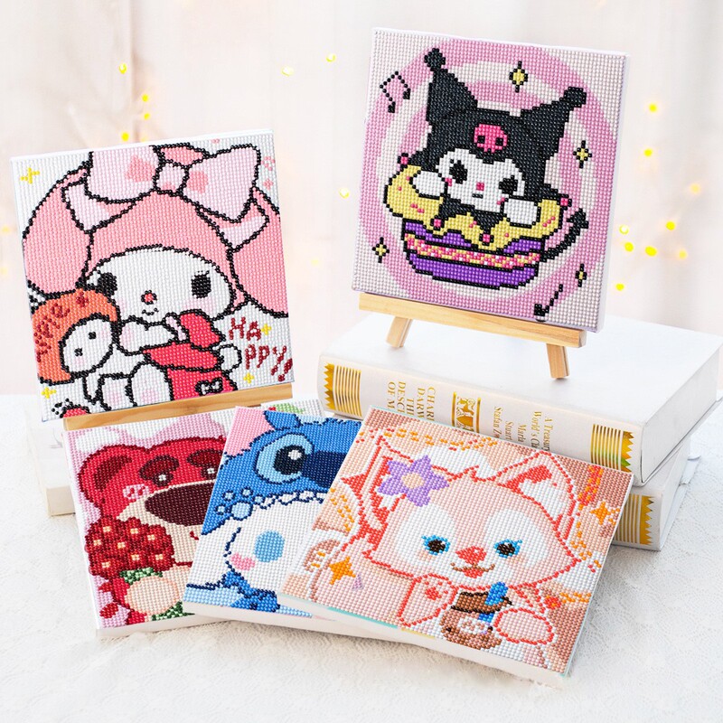 New egg party Diamond painting with frame full diamond students Children diy hand diamond embroidery a generation of hair