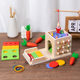 Montessori Eight-in-One Coin Box Multifunctional Stick Pulling Radish Young Children's Building Blocks Color Matching Intelligence Box Toy