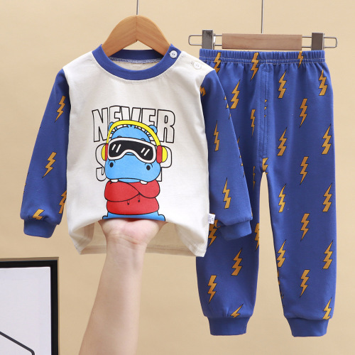 Children's underwear set Pure cotton new style boys autumn clothes pajamas baby girls autumn clothes autumn pants home clothes children's clothing wholesale