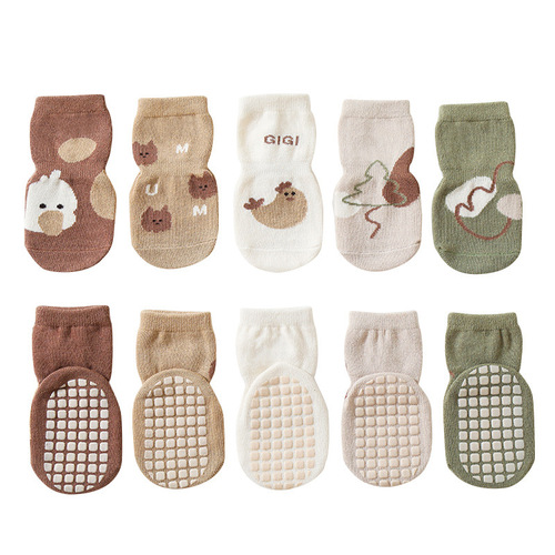 22 Baby Floor Socks Autumn and Winter Anti-Slip Dot Socks Medium Tube Baby Socks Toddler Socks Class A Children's Cotton Socks Wholesale