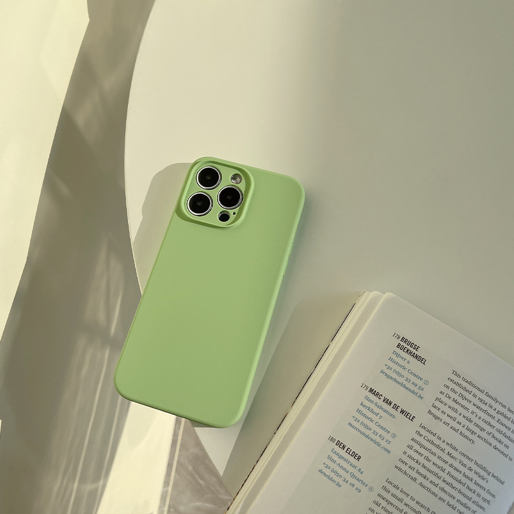 INS simple silicona líquida color sólido para Apple 15PROMAX/15 teléfono caso iPhone12 suave 11 hembra 14