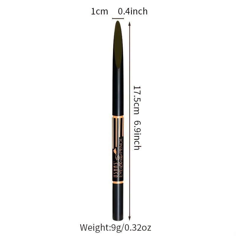 USHAS 6-färgs multifunktionell kladdfri vattentät anti-svett ögonskuggspenna ögonbrynsborste_voghion.com